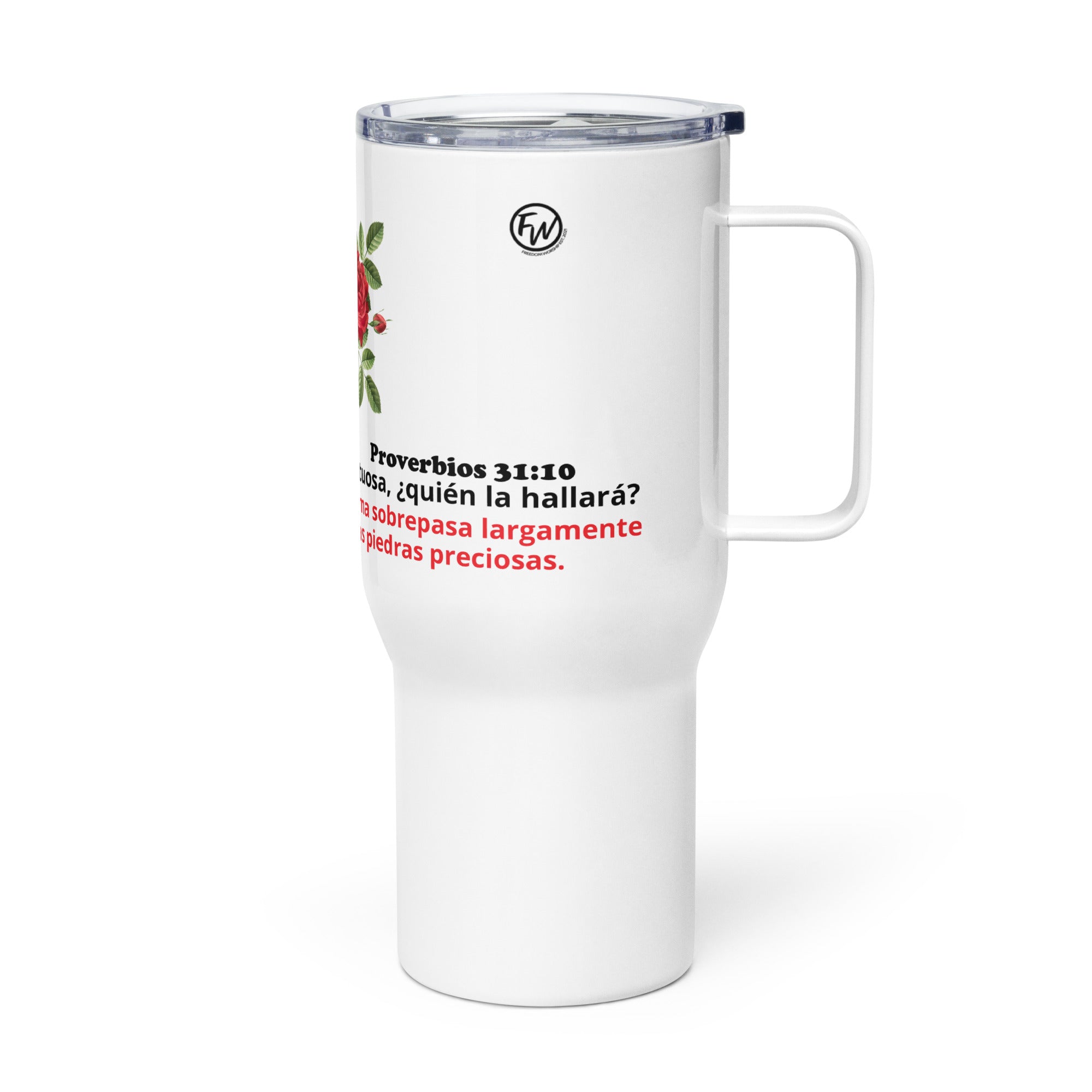 Travel mug with a handle - Freedom Worship